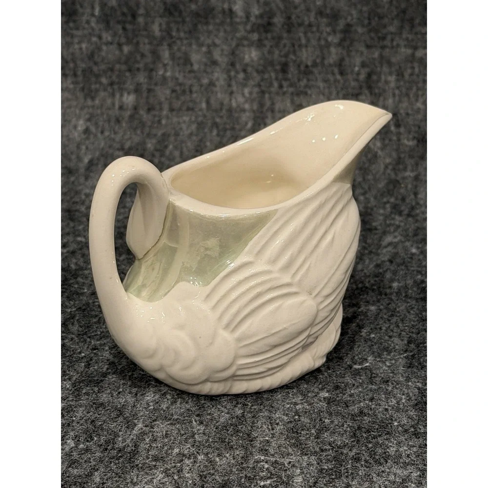 Vintage Ceramic Swan Creamer Dish Cup Made In Czechoslovakia 5 X3.5 Inches White